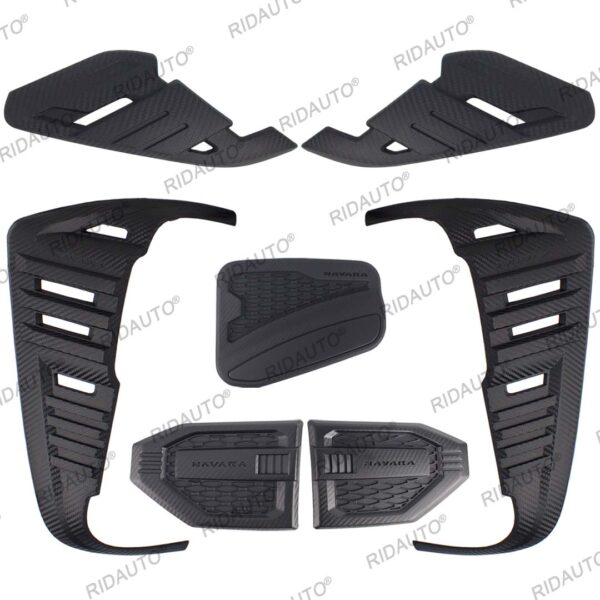 Carbon Fiber Style Exterior Body Cover Kit For NISSAN NAVARA 2021-2024