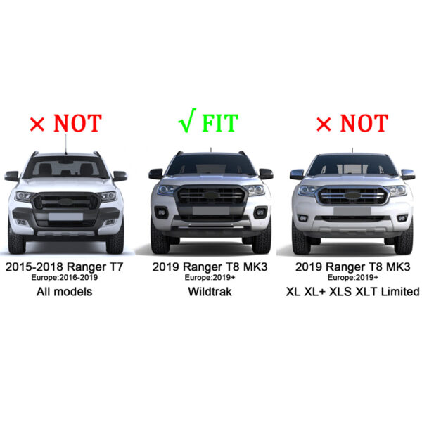 Grille Replacement Fit 2019-2021 FORD RANGER T8/PX3/MK3 Wildtrak - Image 4
