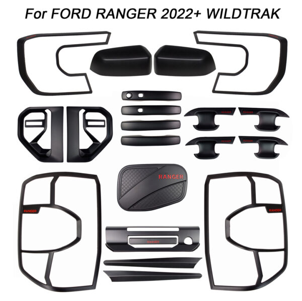 ABS Black Out Cap Kit Fit FORD RANGER Wildtrak 2022+