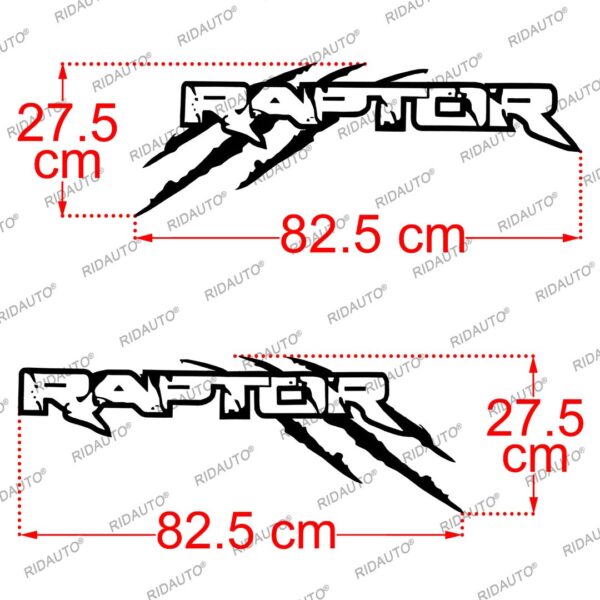 150BSTRP03 RAPTOR Letter Body Sticker - Image 6